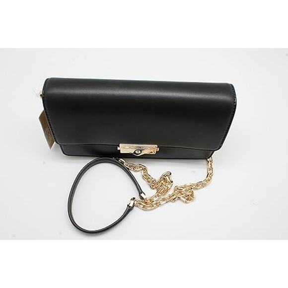 NWT MICHAEL KORS Womens CECE FLAP VEGAN LEATHER SHOULDER CROSSBODY BAG,BLACK-OS - Picture 3 of 6